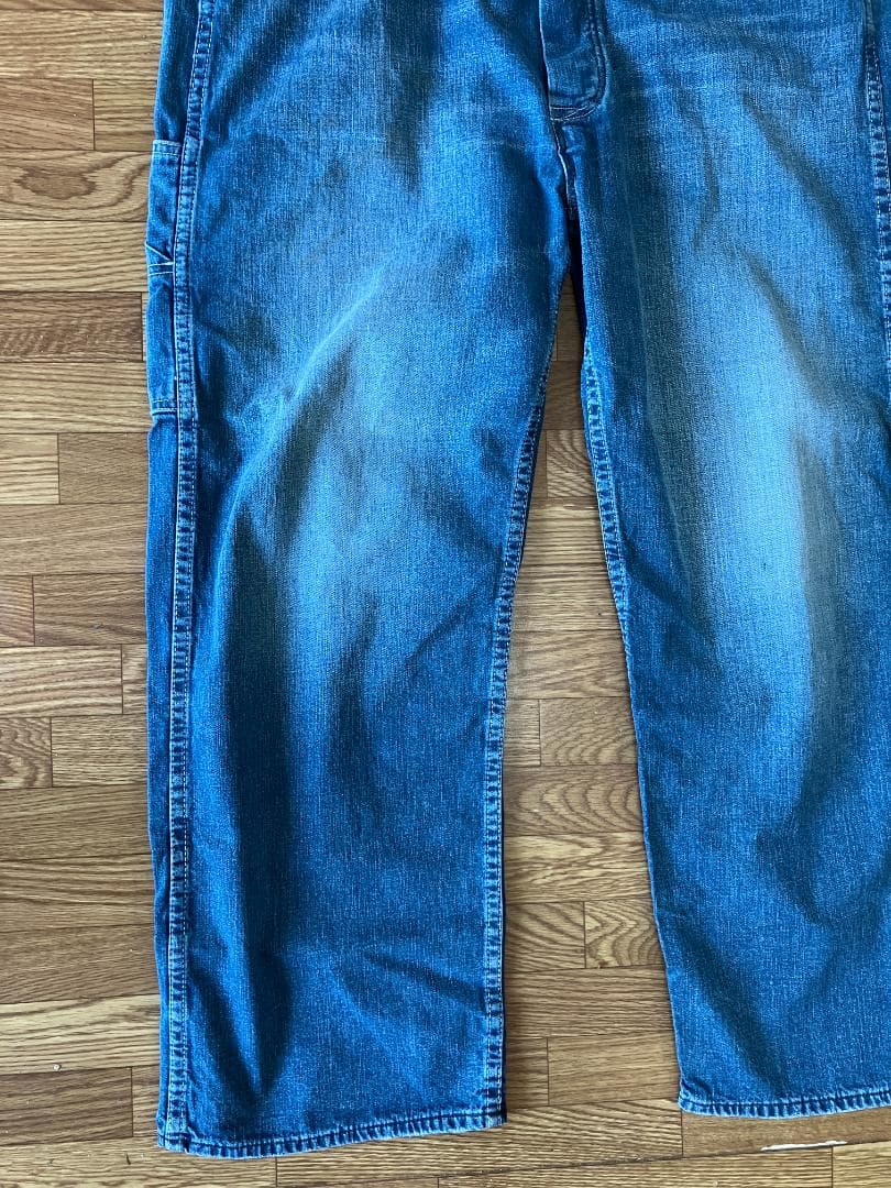 TCBジーンズデニム オーバーオール34インチ①