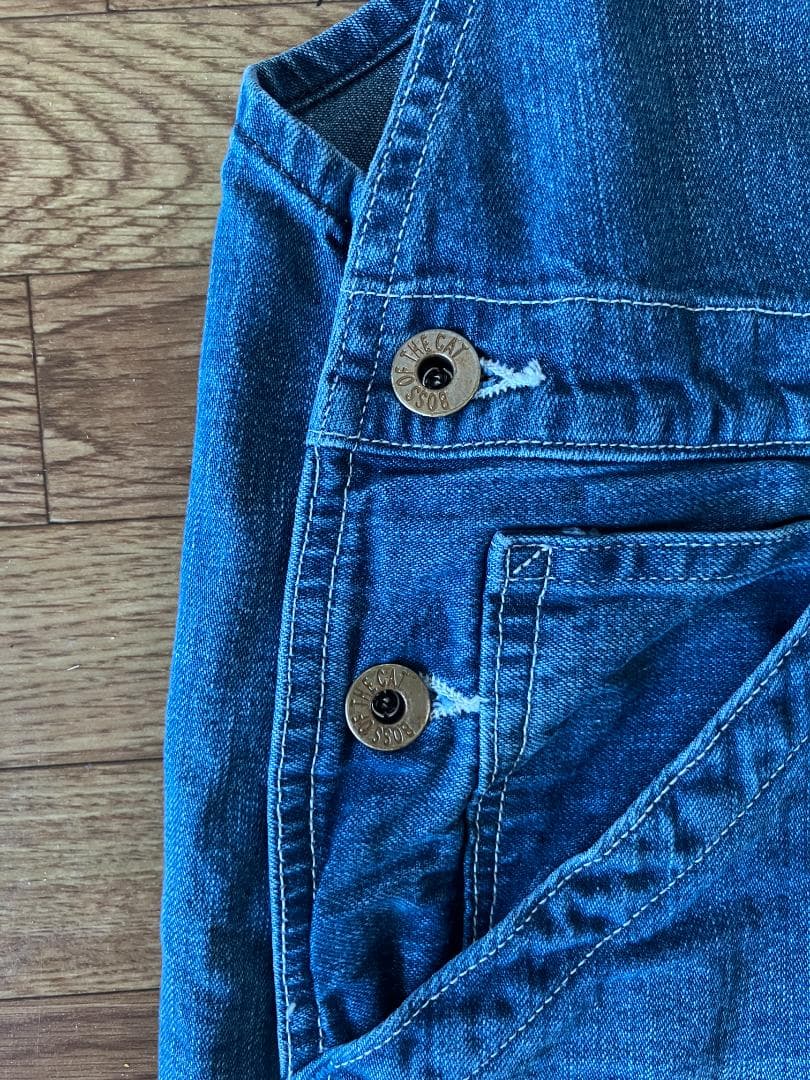 TCBジーンズデニム オーバーオール34インチ①