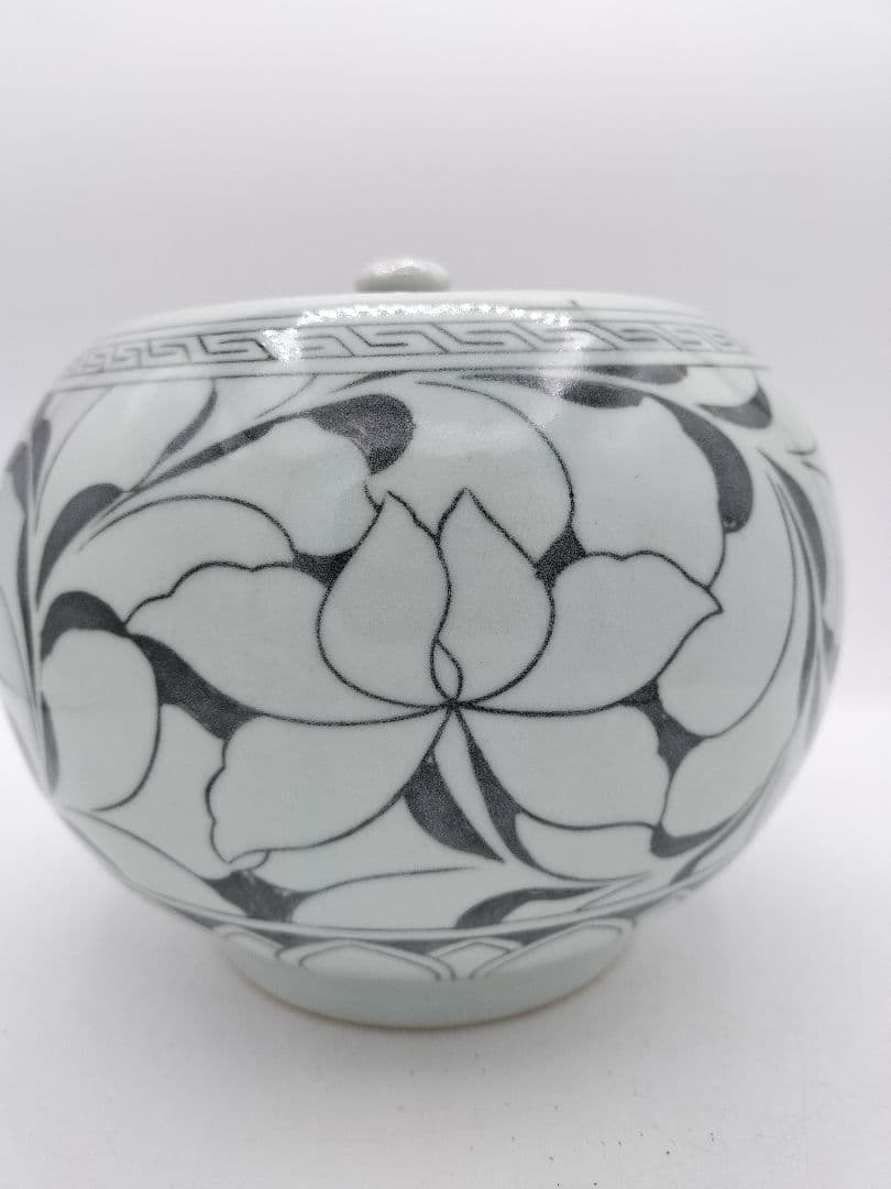 c519 水指 韓国廣州窯 趙小守 木箱 茶道具 古物