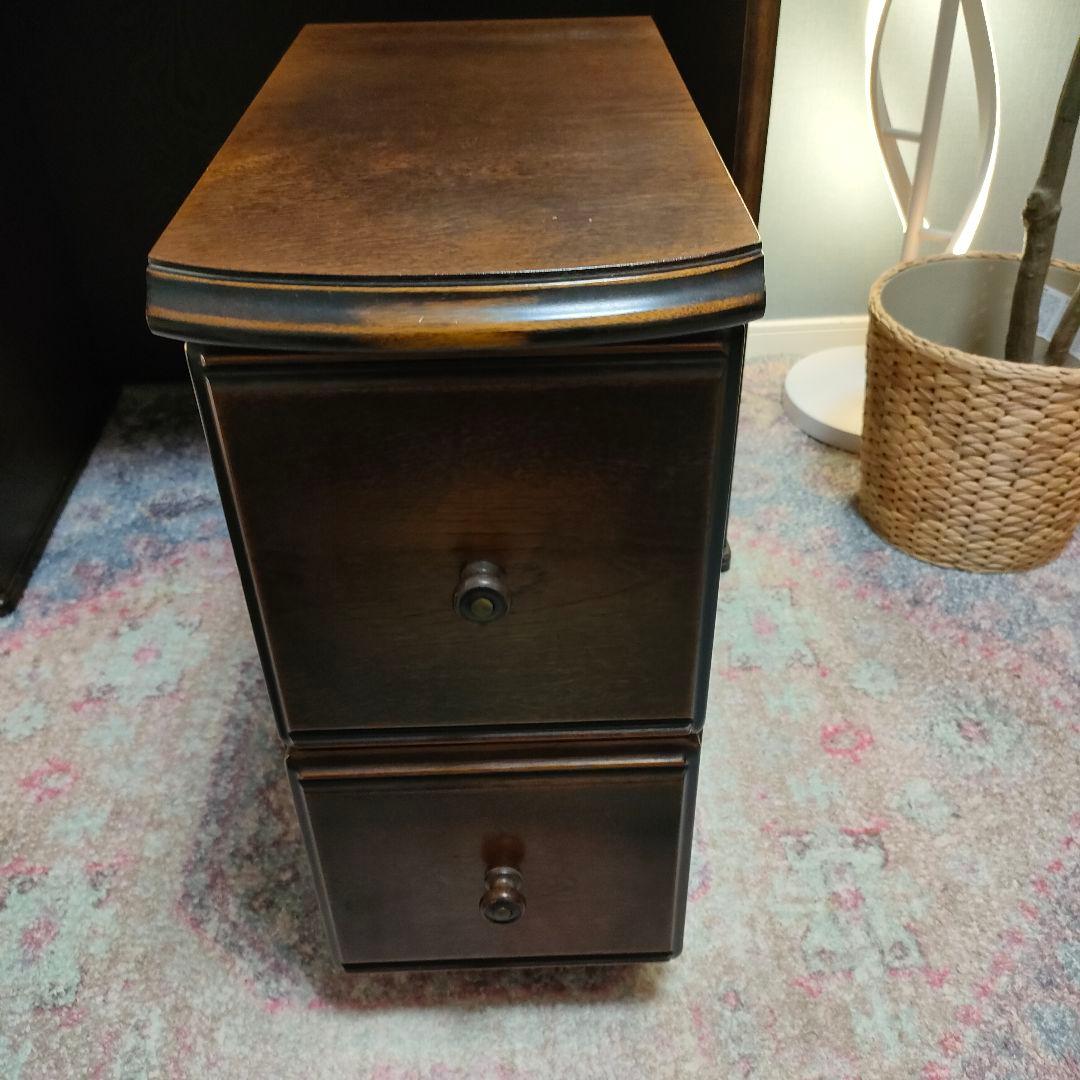 【たろいも】ATLANTA ドレッサー ＆ワゴン 鏡付き収納デスク