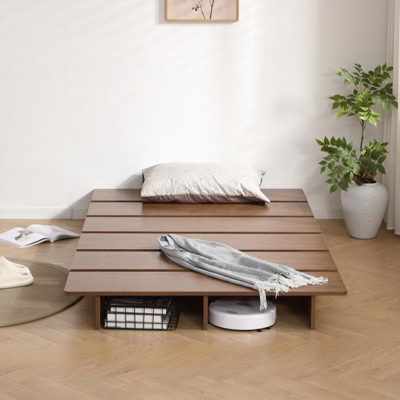 超人気！【S・幅120cm】ベッド ローベッド ステージベッド　BROWN