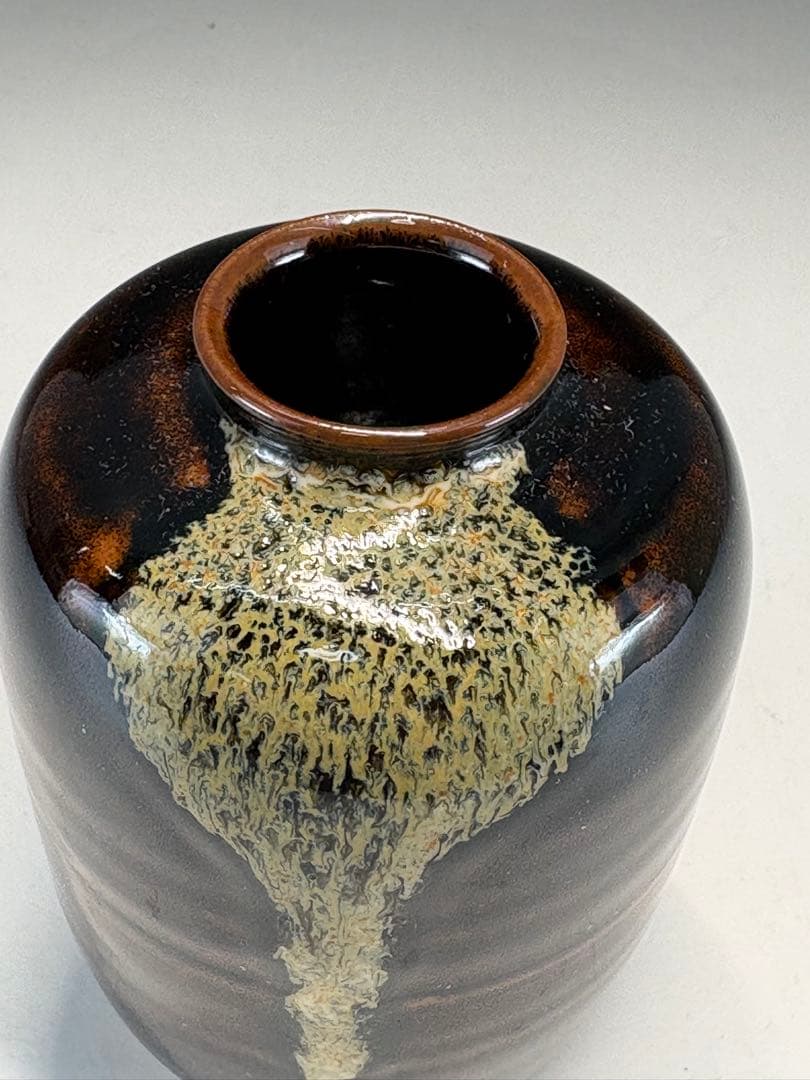 【中古品】茶道具 茶入 古瀬戸肩衝 筒井 大名物写 陶若窯 桐箱