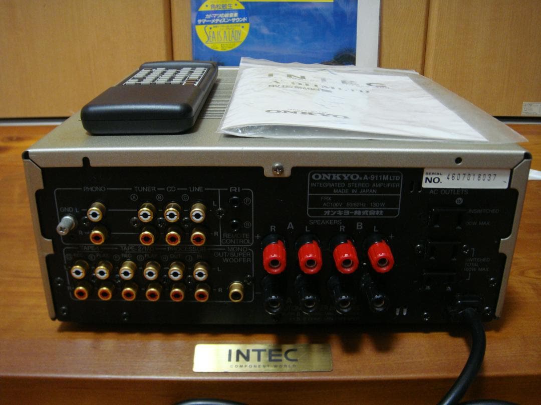 整備済 程度良 ONKYOオンキョー アンプ A-911M LTDリモコン取説付