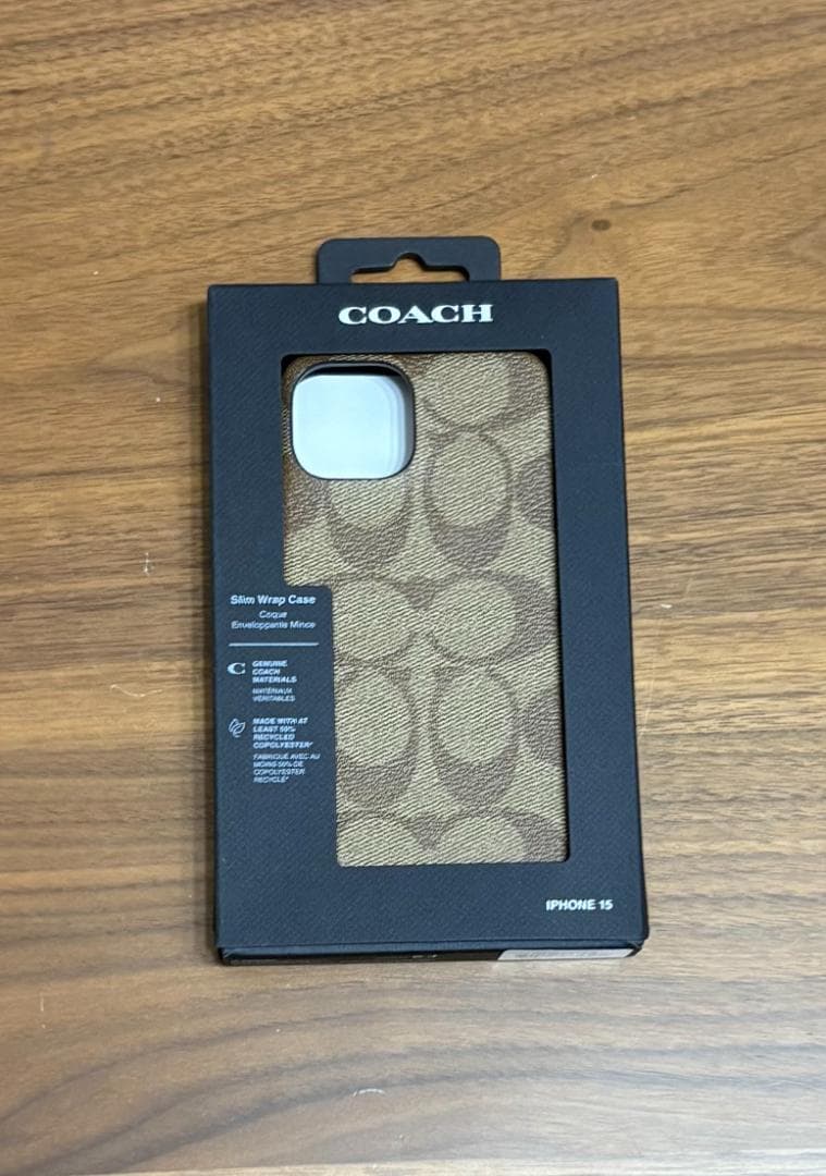 新品 コーチ COACH IPHONE 15 ケース・シグネチャー キャンバス