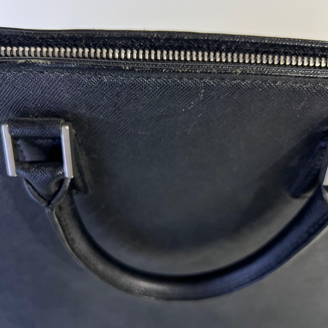 BURBERRY ビジネスバッグ レザー 黒 台形 A4可