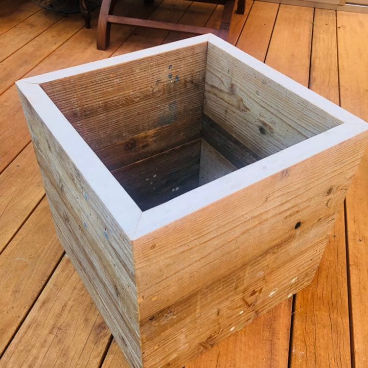 古材　マルチ収納BOX  1個　スタッキングボックス　道板　スツール　棚