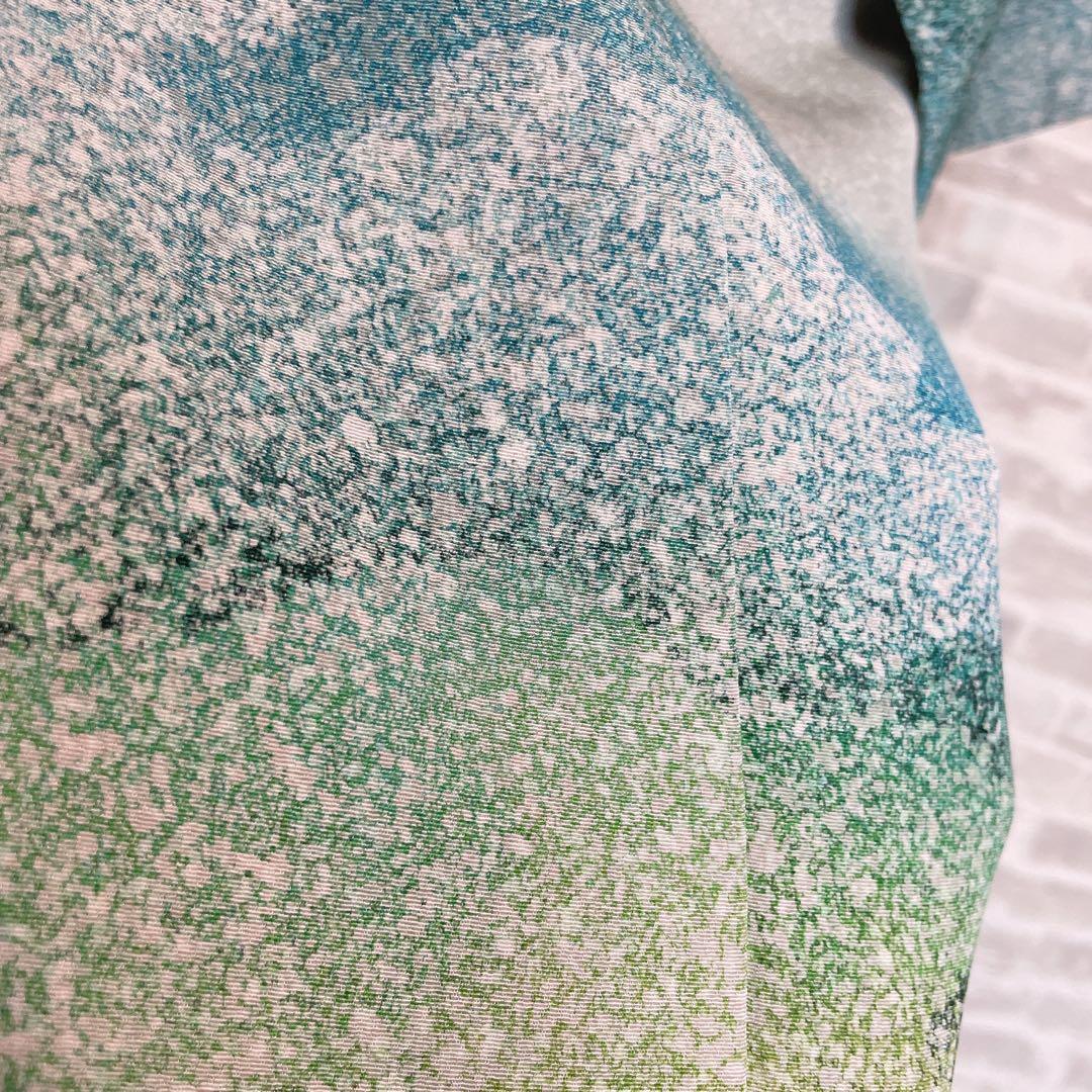 訪問着　フルセット　叩き染　爽やかなお色味　着物　L3