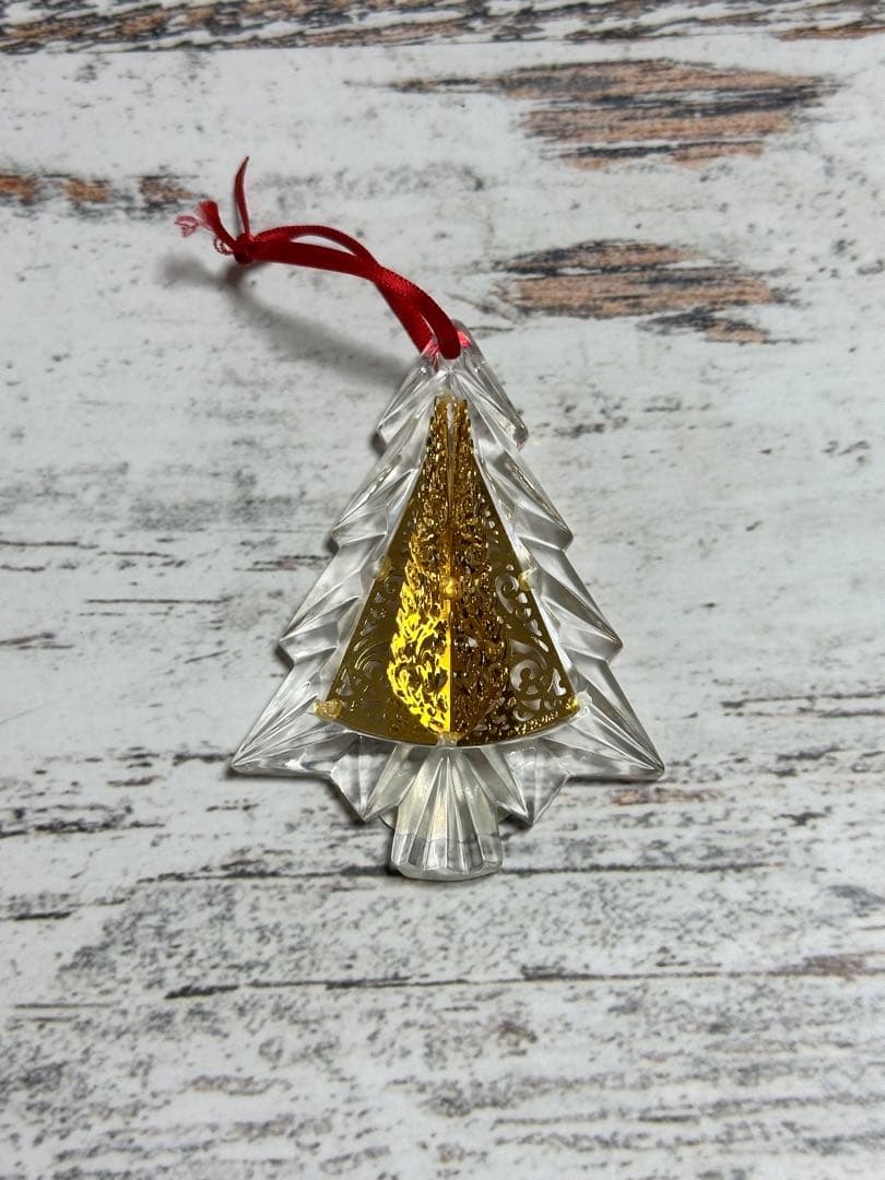 gorham クリスマスツリー クリスタルガラス ゴールド　ドイツ製