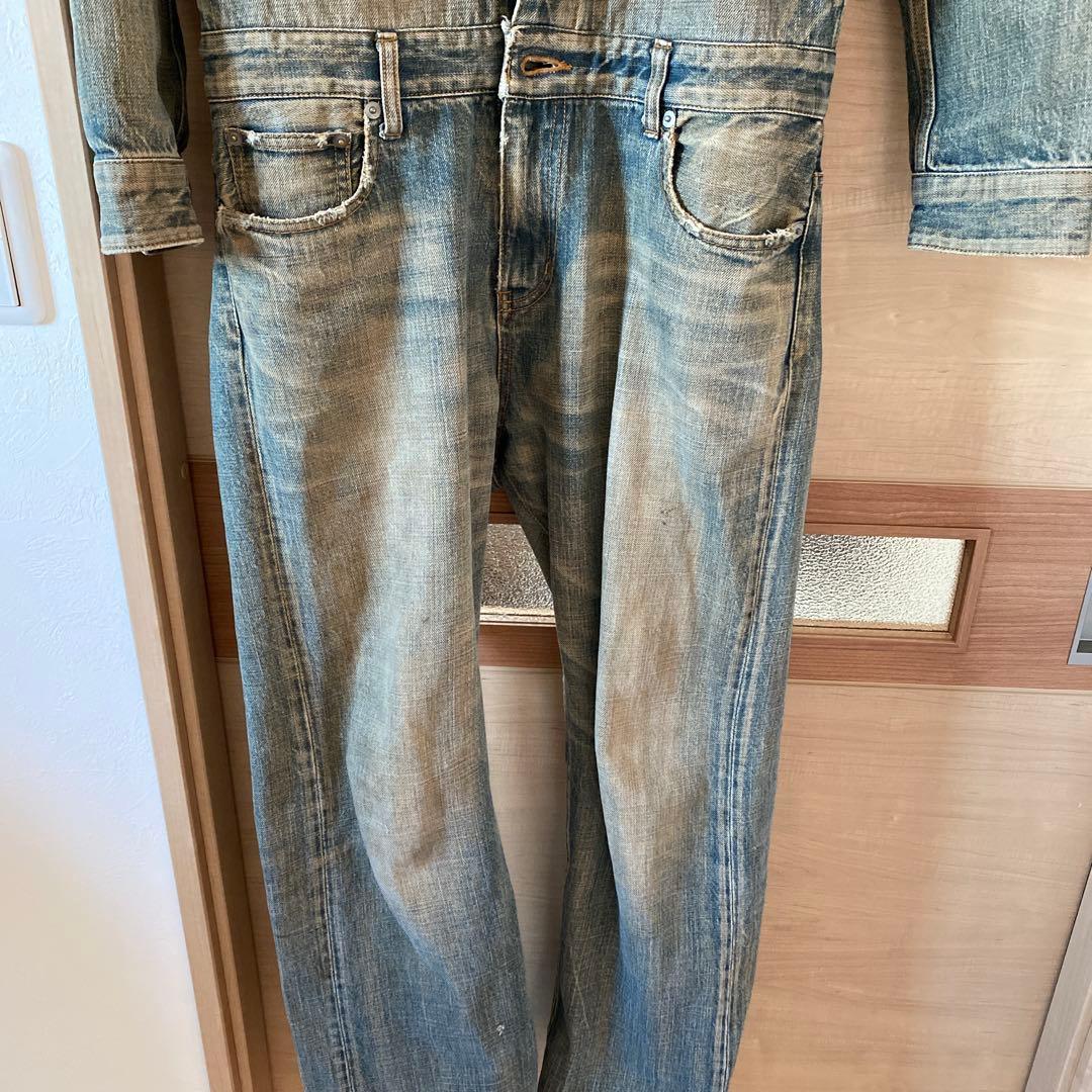 アディクトクローズ　デニムオールインワン　つなぎ　used加工　超希少