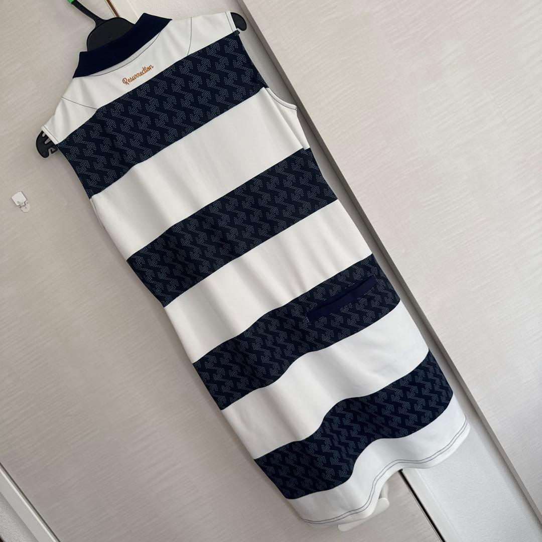 Resurrection ポロワンピース ネイビー ホワイト