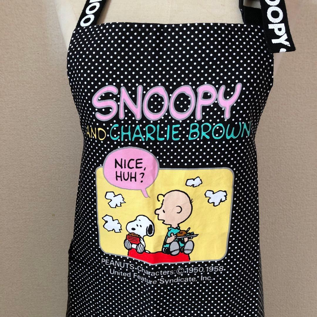 未使用 レトロ スヌーピー エプロン