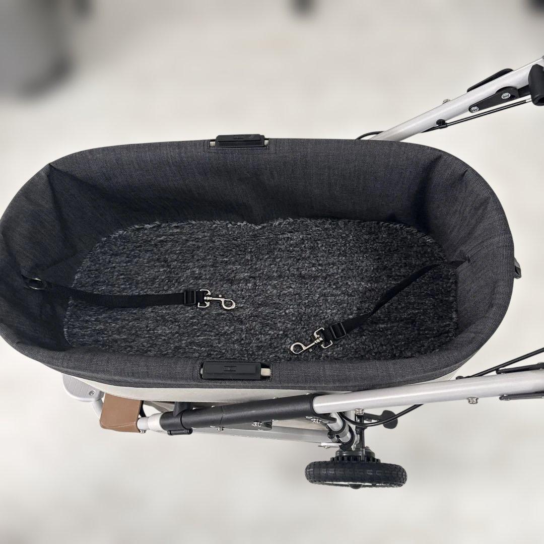 エアバギートーム3 コットカバー(ラージサイズ)デニム×ボア　黒系　2点セット