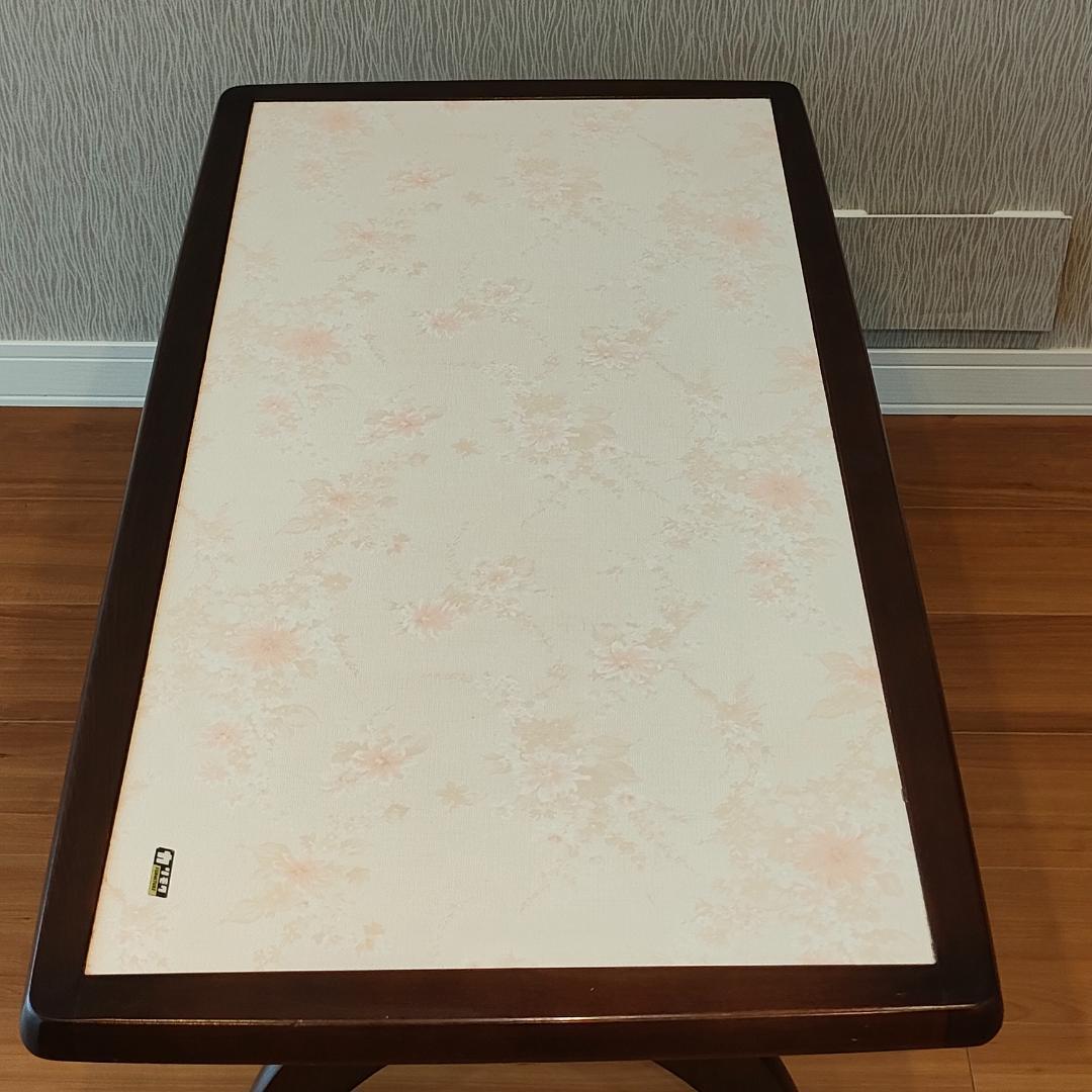 カリモク　サイドテーブル　センターテーブル　花柄　リビングテーブル