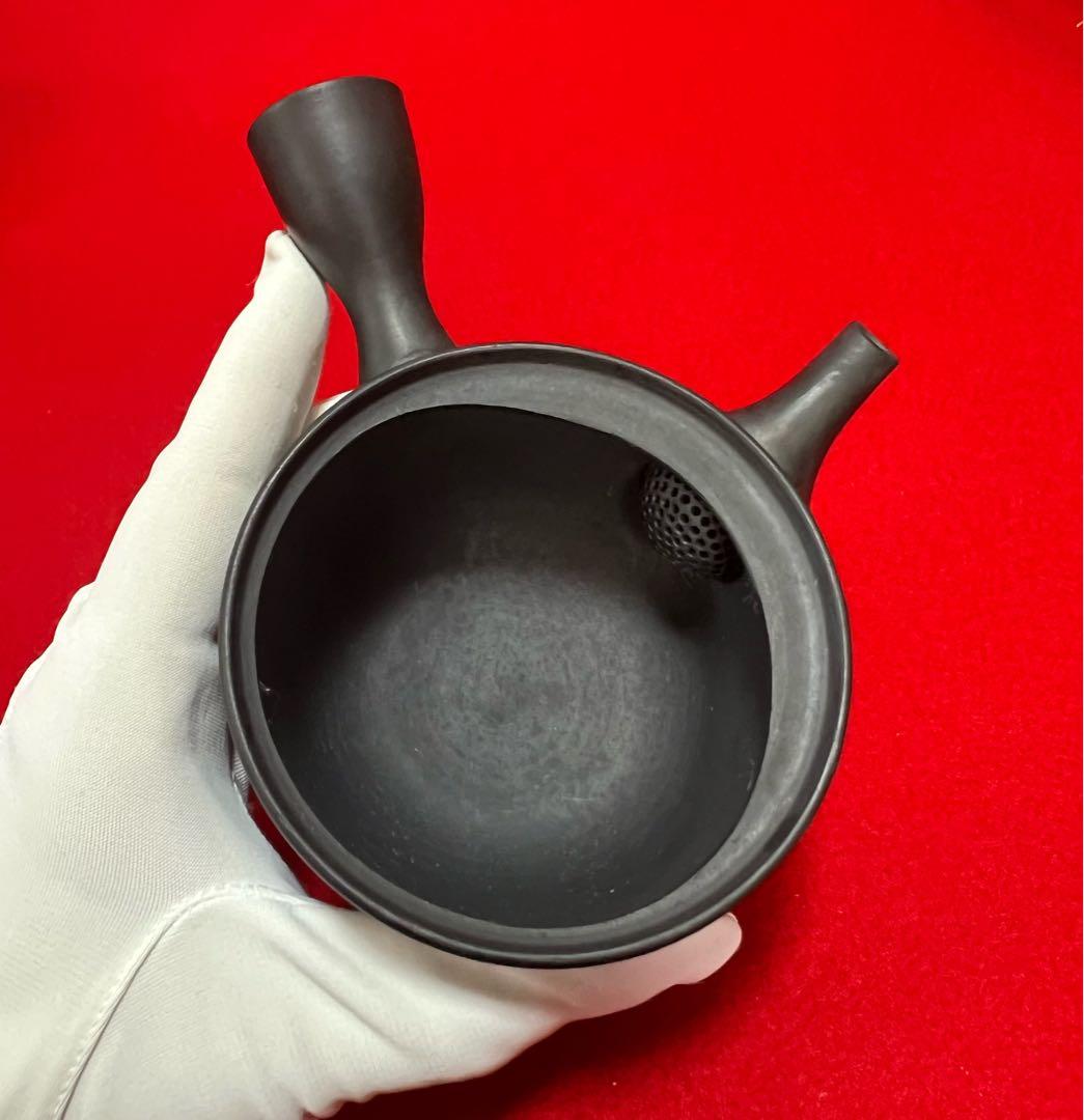 煎茶器揃 萬古焼 黒泥焼 煎茶器セット 慎旭造 茶道具 急須 湯冷まし 湯呑