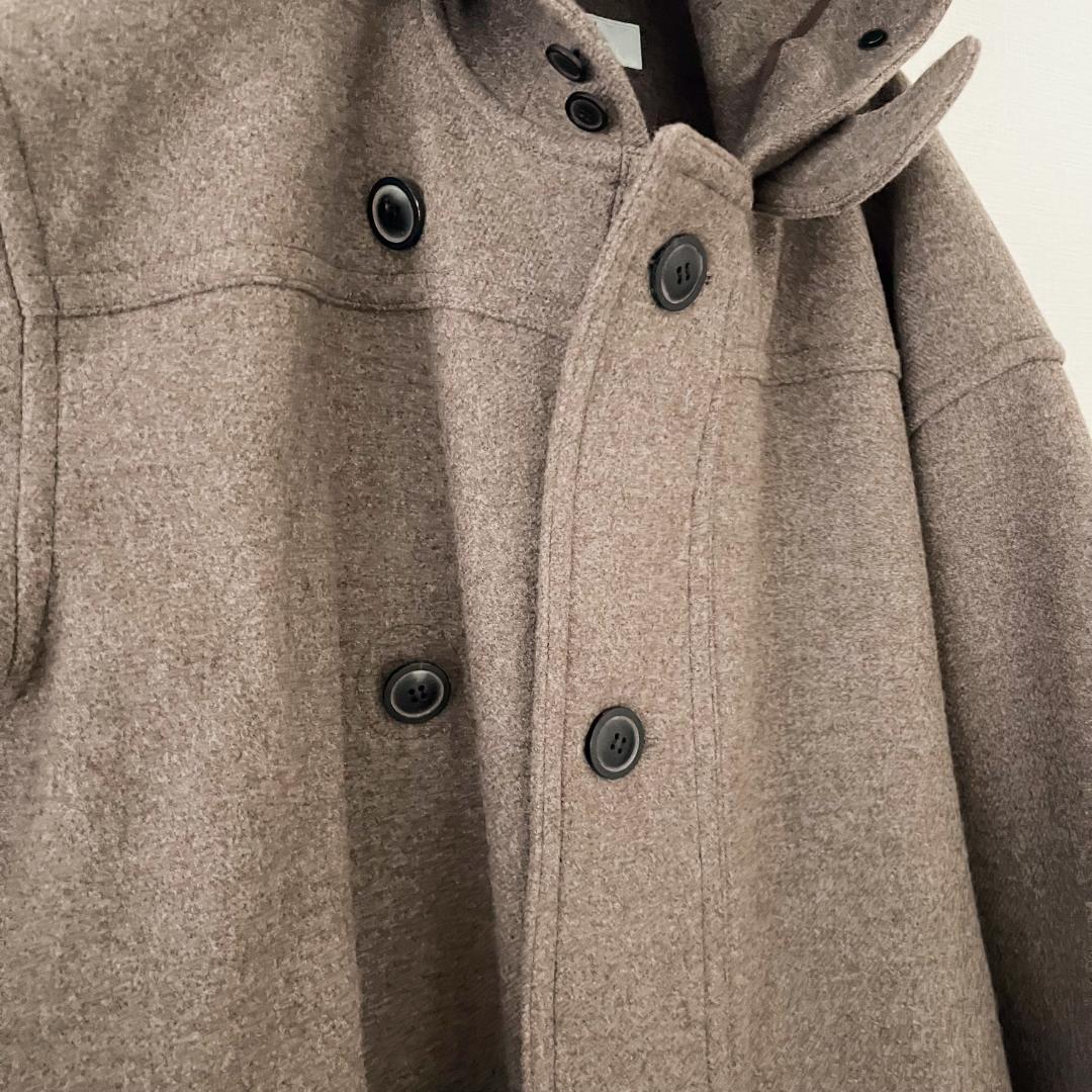 【美品】HERILL ヘリル　ダッフルコート size3 ナチュラル（ブラウン）