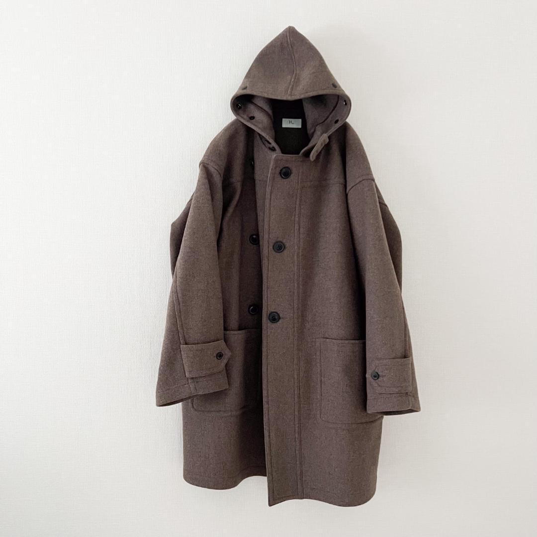 【美品】HERILL ヘリル　ダッフルコート size3 ナチュラル（ブラウン）