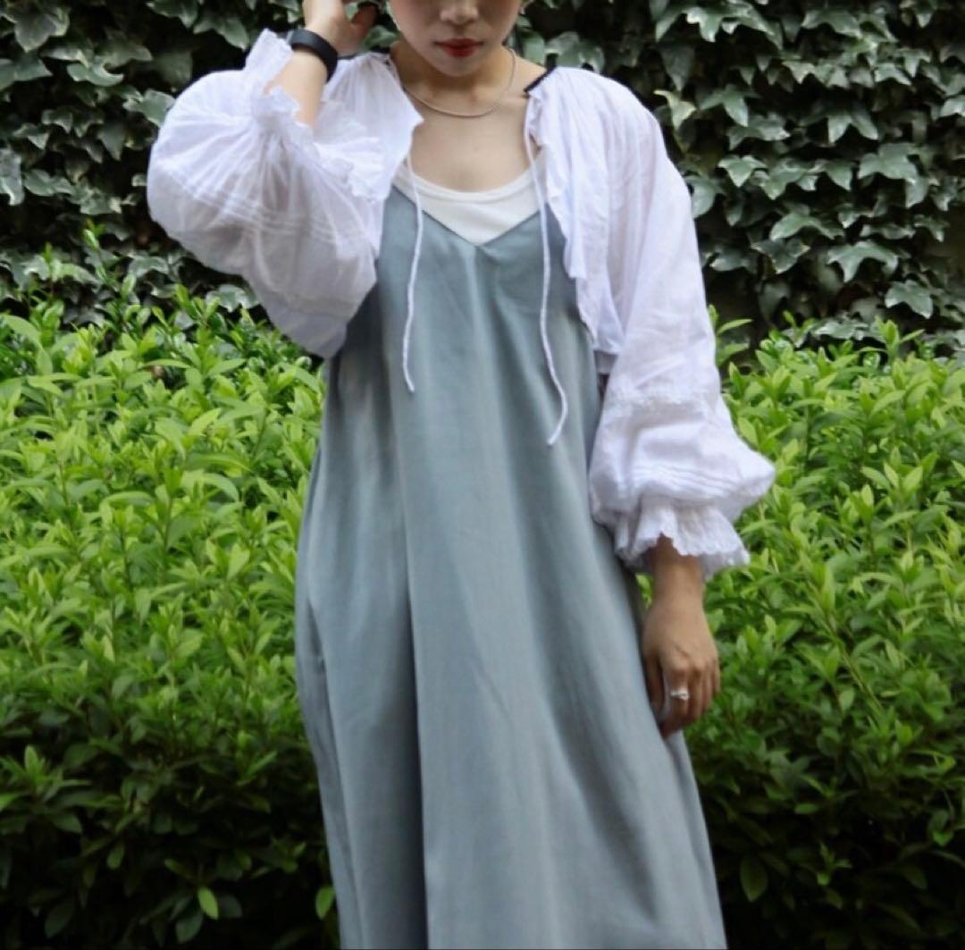 BEAMSBOY ビームスボーイ コットン リネン ギャザー ボレロ ホワイト