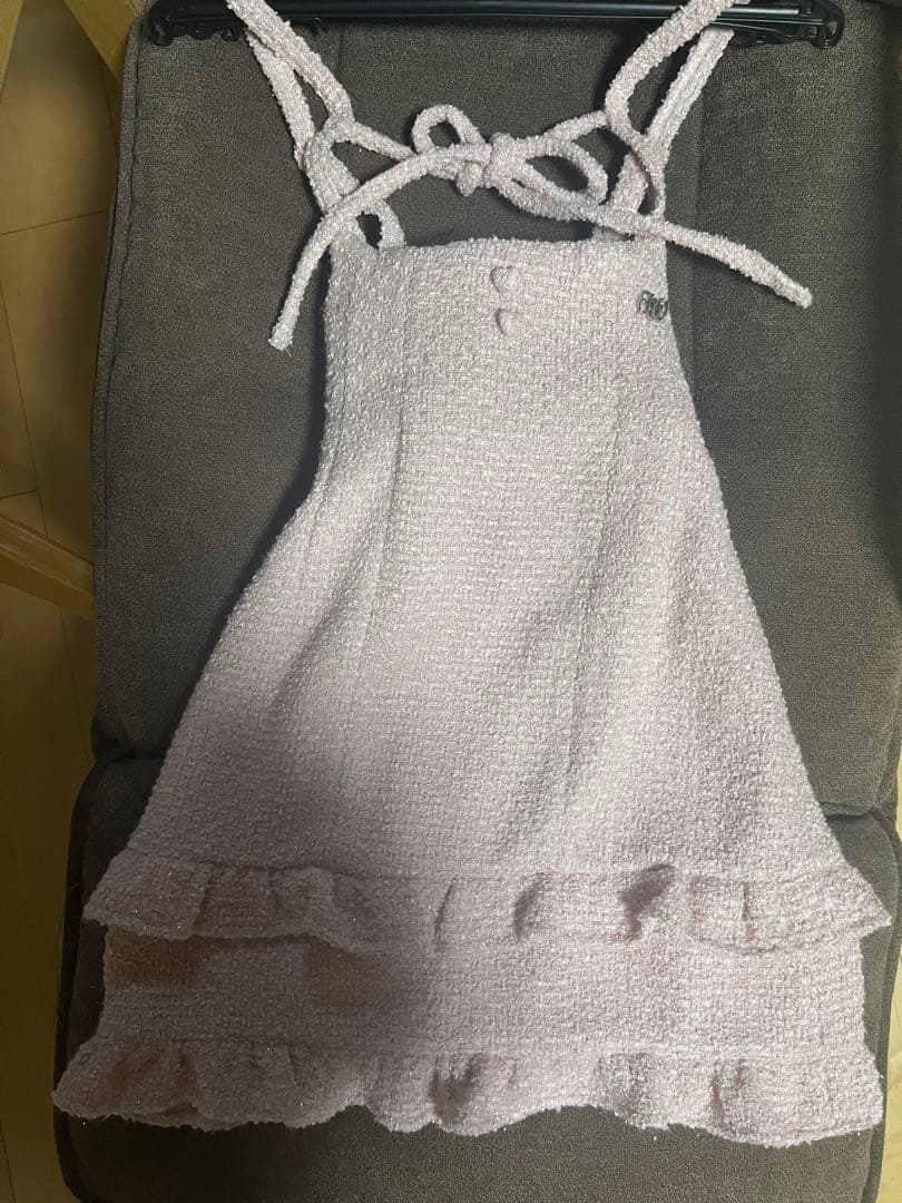 ハニーミュウリボンツイードセットアップ XS