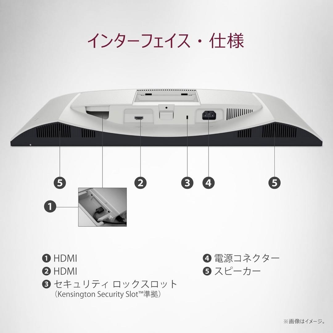 DELL ホワイト ディスプレイ モニター本体　24インチ 美品