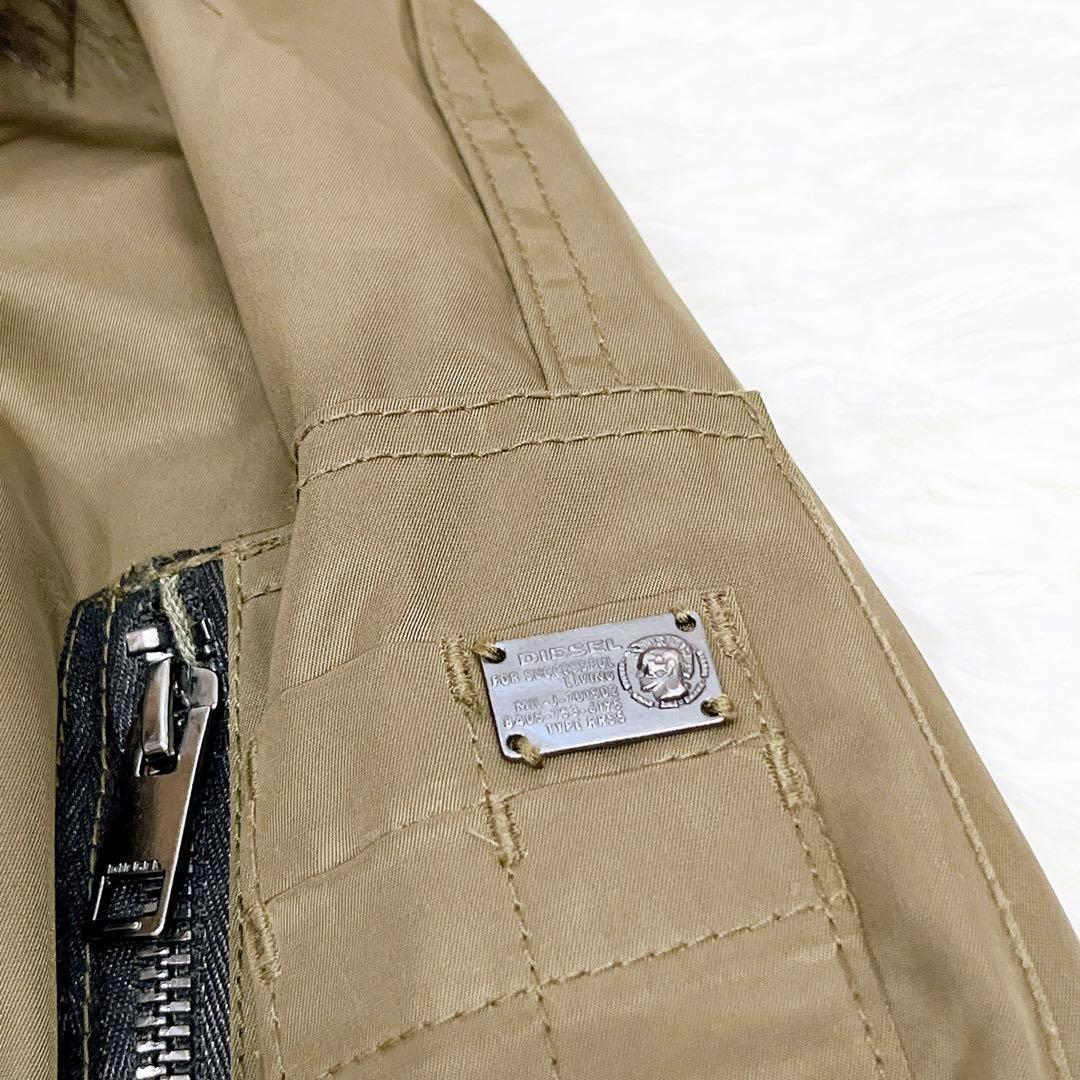 極美品✨　diesel モッズコート　ロング　ファー　カーキ　レディース