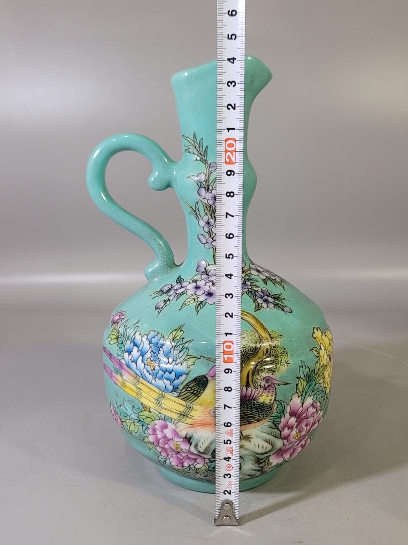 中国 色絵花模様 瓶 DT719