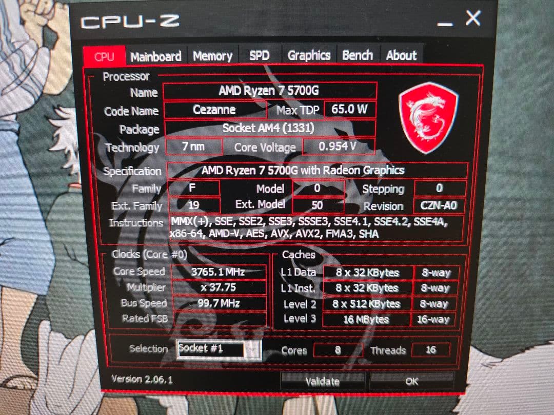 Ryzen7 5700G、ROG マザーボードとメモリ セット