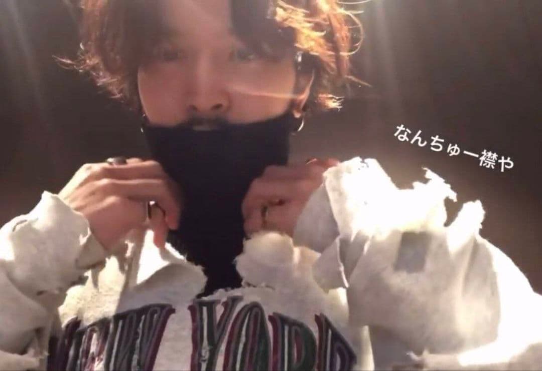 半壊 襤褸 クラッシュ NEW YORK ボロ加工 トレーナー 常田大希 XL