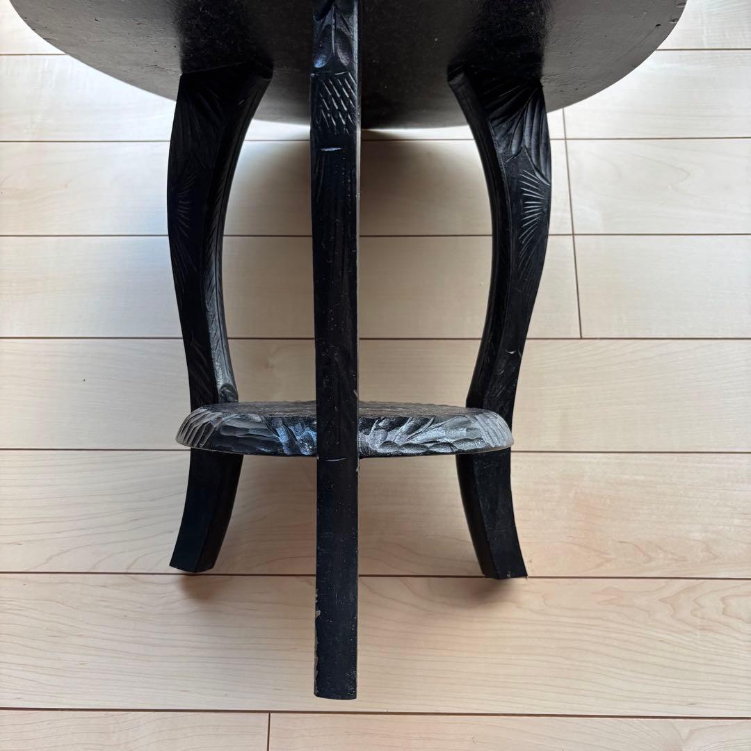 日光彫 丸テーブル サイドテーブル ミニテーブル 伝統工芸