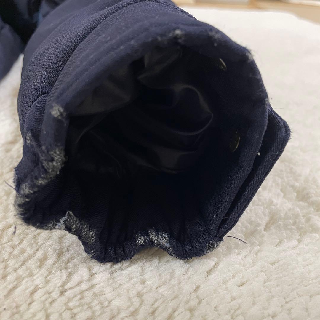 【格安ジャンク】モンクレール ダウン 紺色 セルフ補修あり 腕裏破れあり