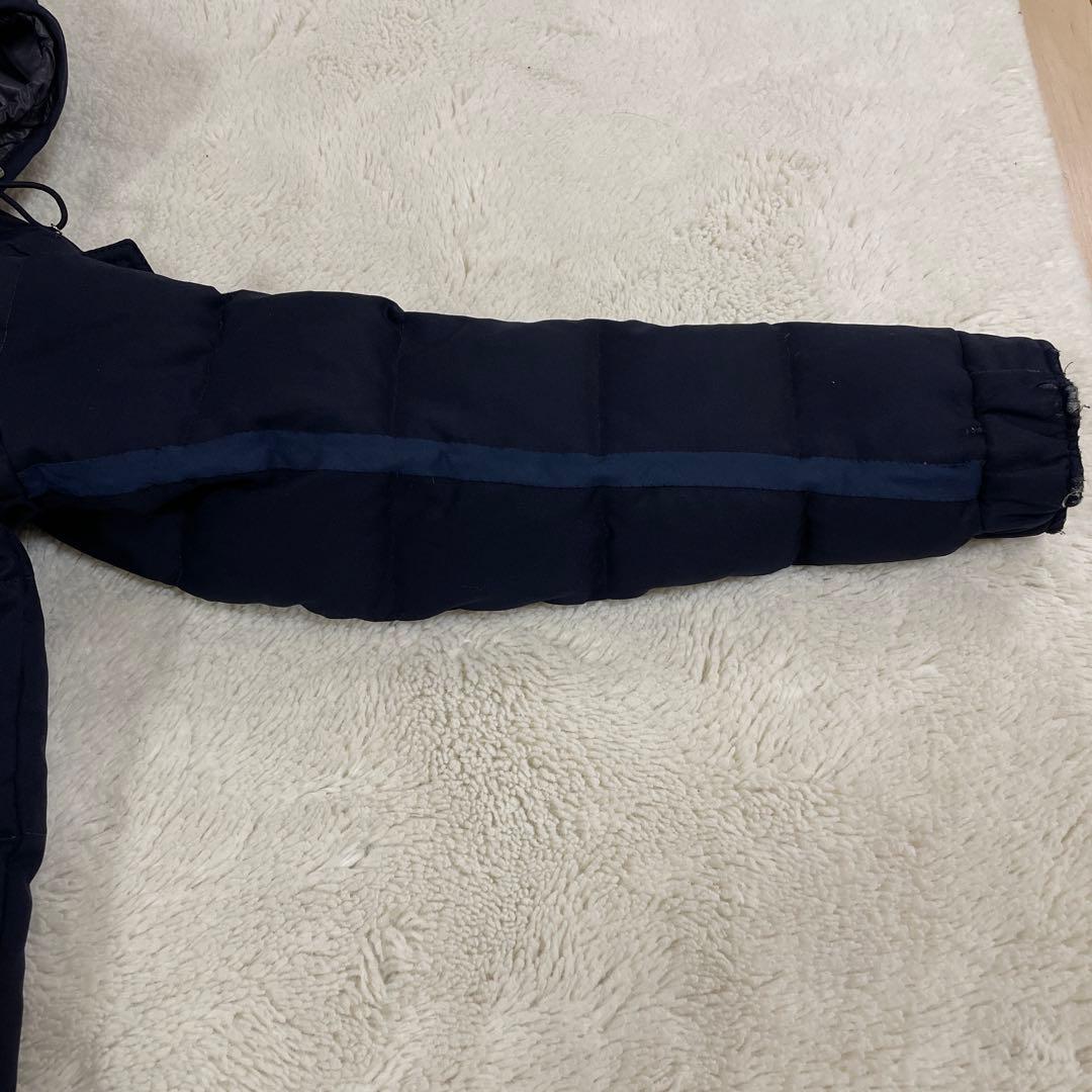 【格安ジャンク】モンクレール ダウン 紺色 セルフ補修あり 腕裏破れあり