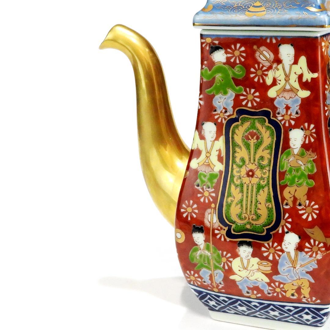 【希少】有田焼　其泉窯　極錦金彩古伊万里　色絵　金襴手　ポート