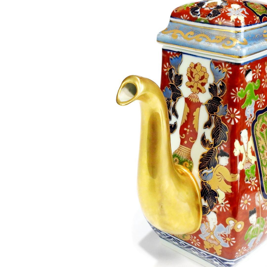 【希少】有田焼　其泉窯　極錦金彩古伊万里　色絵　金襴手　ポート