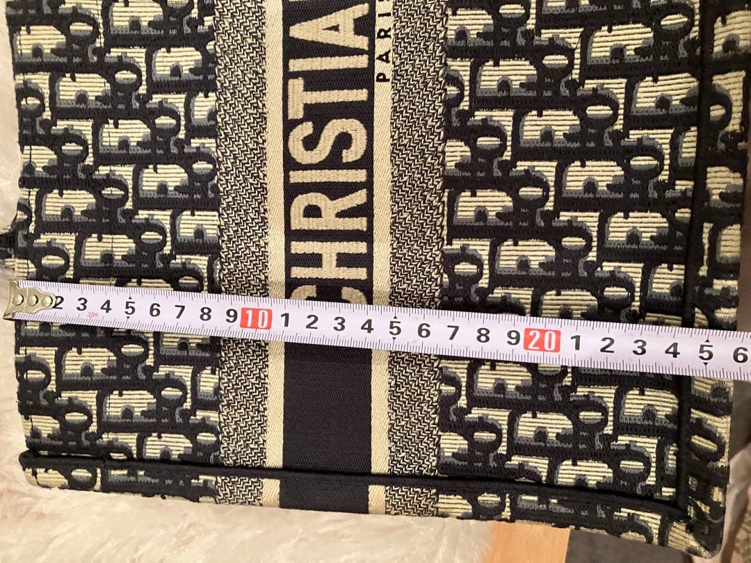 CHRISTIAN DIOR トートバッグ ネイビー/ベージュ