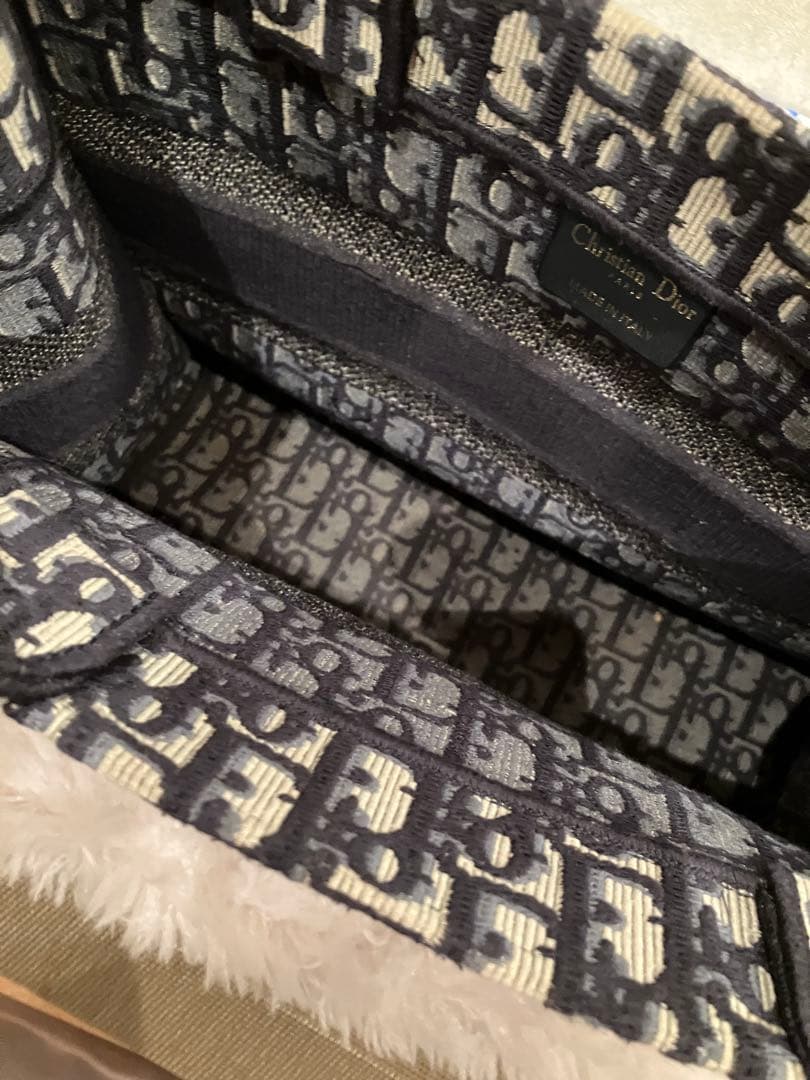 CHRISTIAN DIOR トートバッグ ネイビー/ベージュ