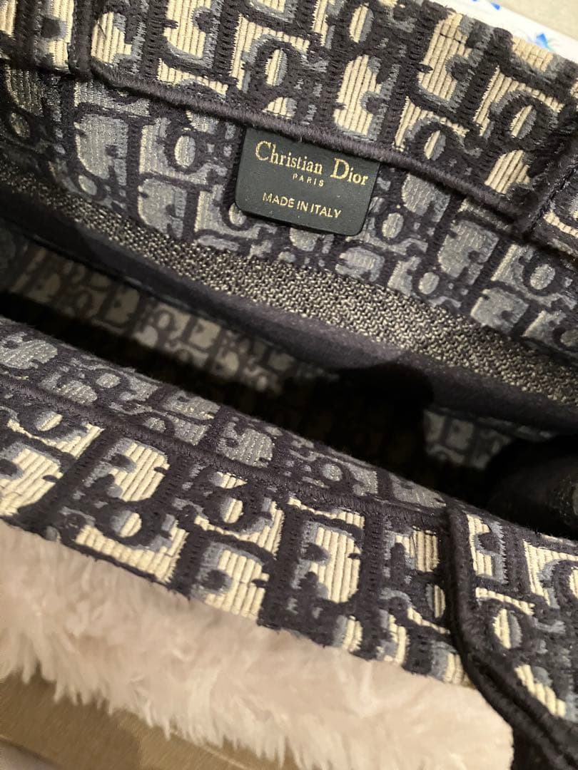 CHRISTIAN DIOR トートバッグ ネイビー/ベージュ