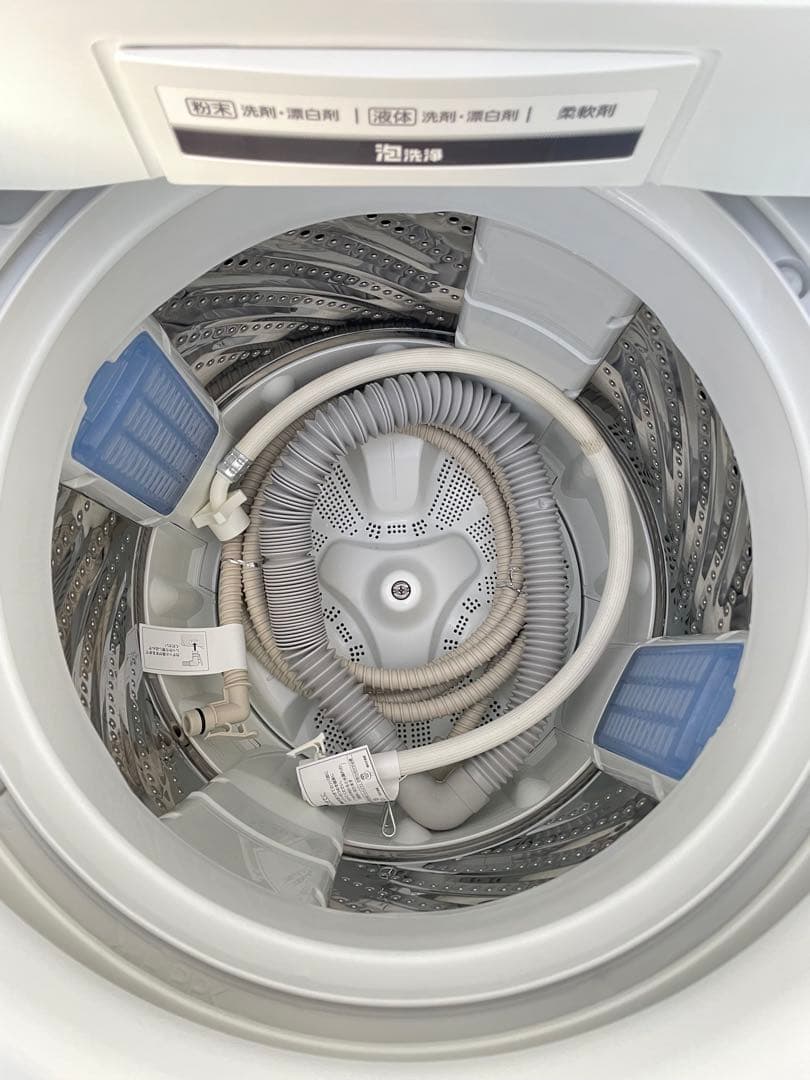 873 パナソニック 7kg洗濯機 エコナビ ビッグウェーブ パワフル滝洗い搭載