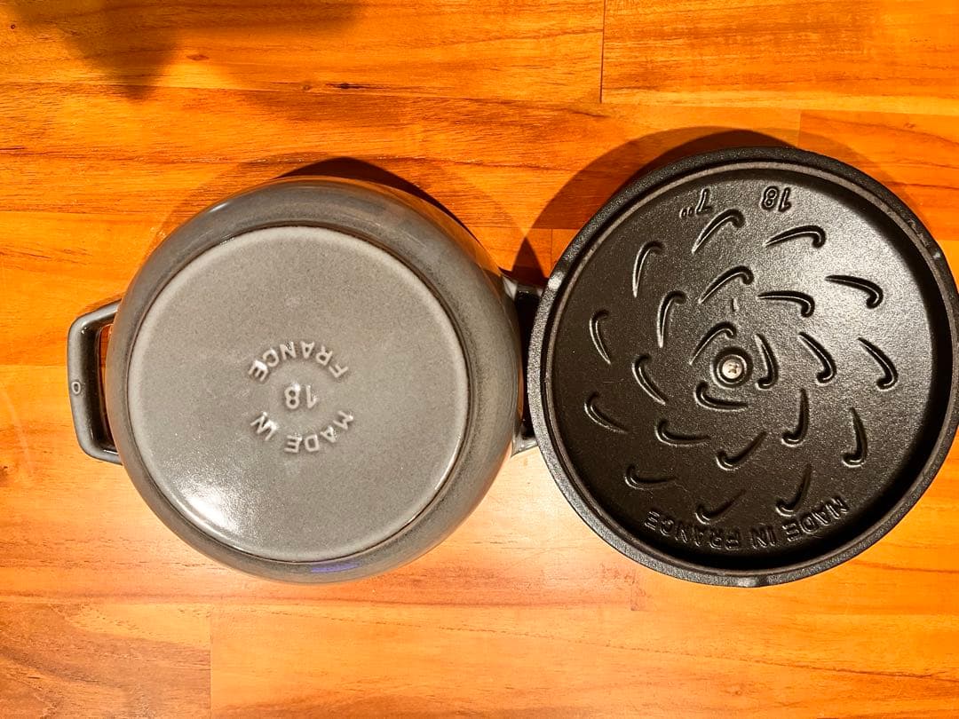 STAUB 鋳鉄製 両手鍋 18cm グレー
