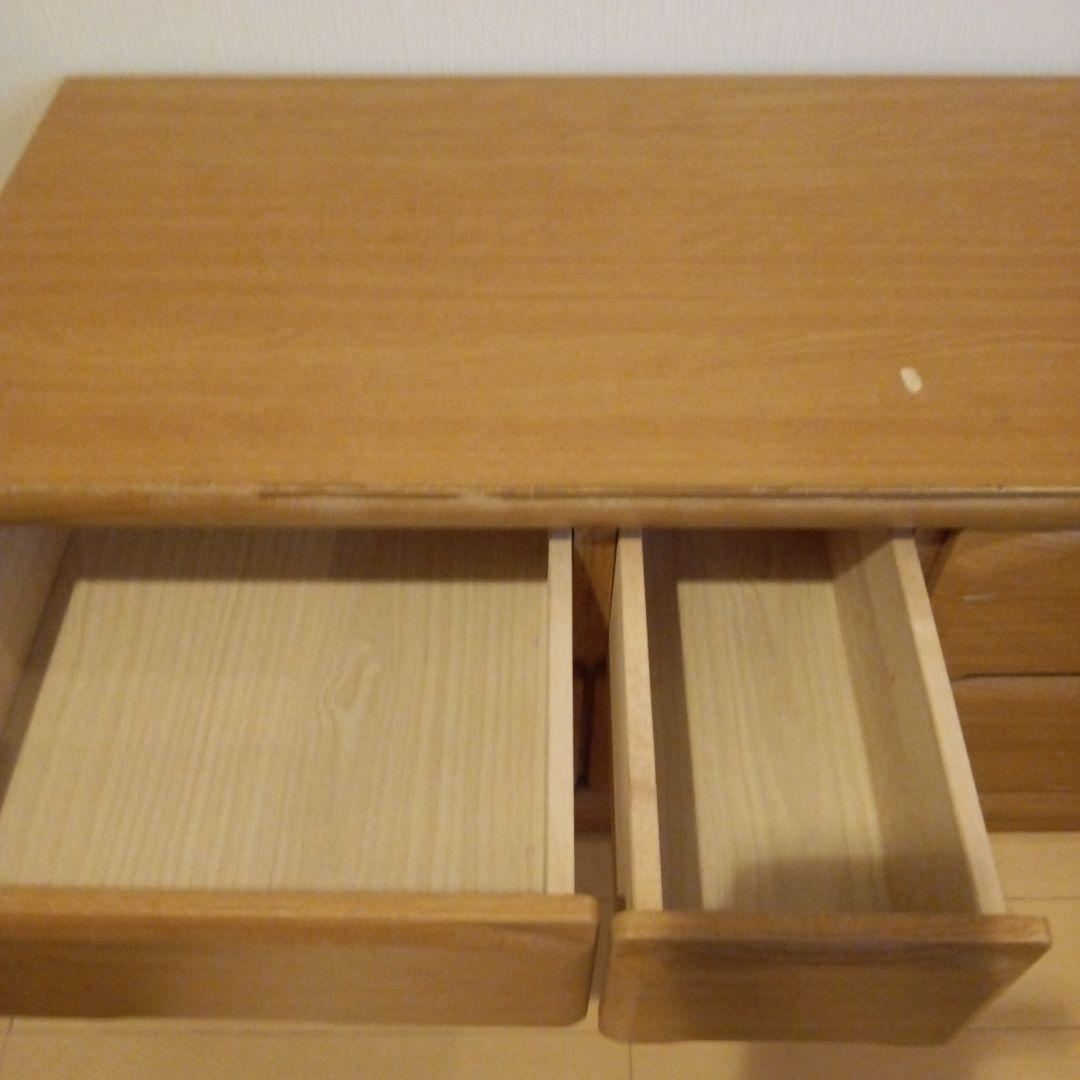 ナチュラルウッド収納チェスト 6引き出し