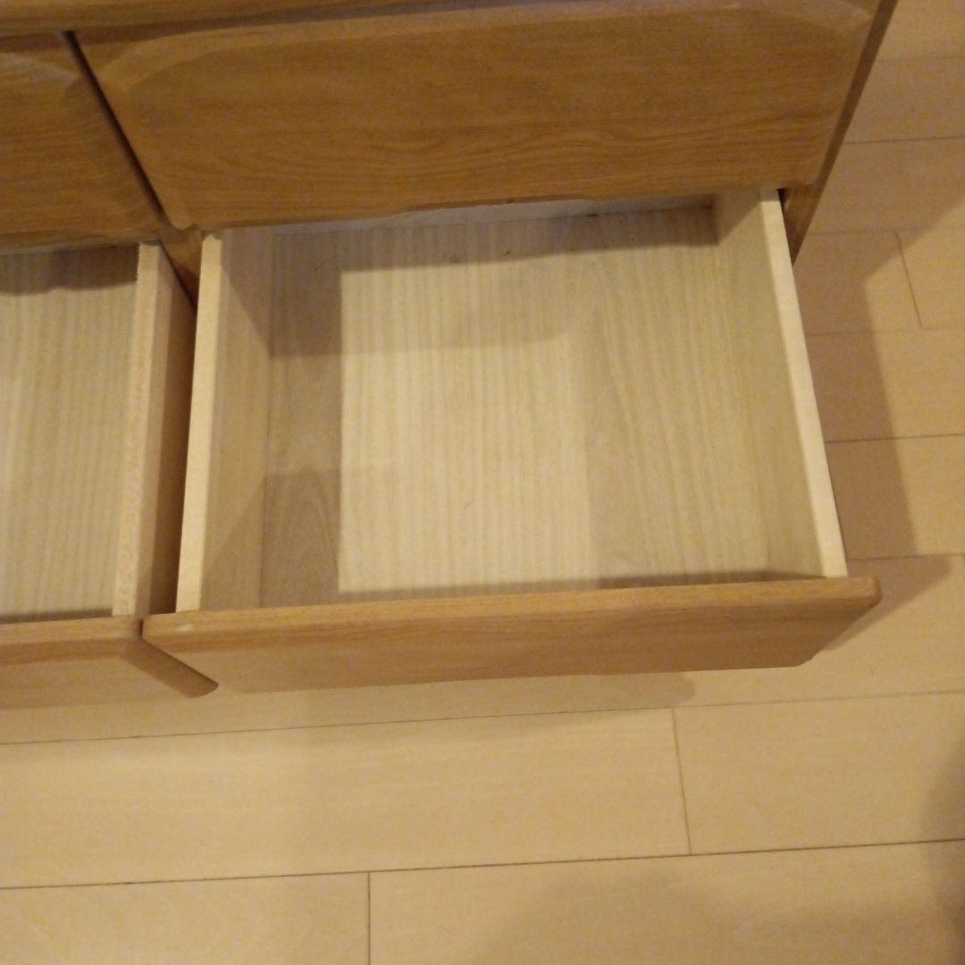 ナチュラルウッド収納チェスト 6引き出し