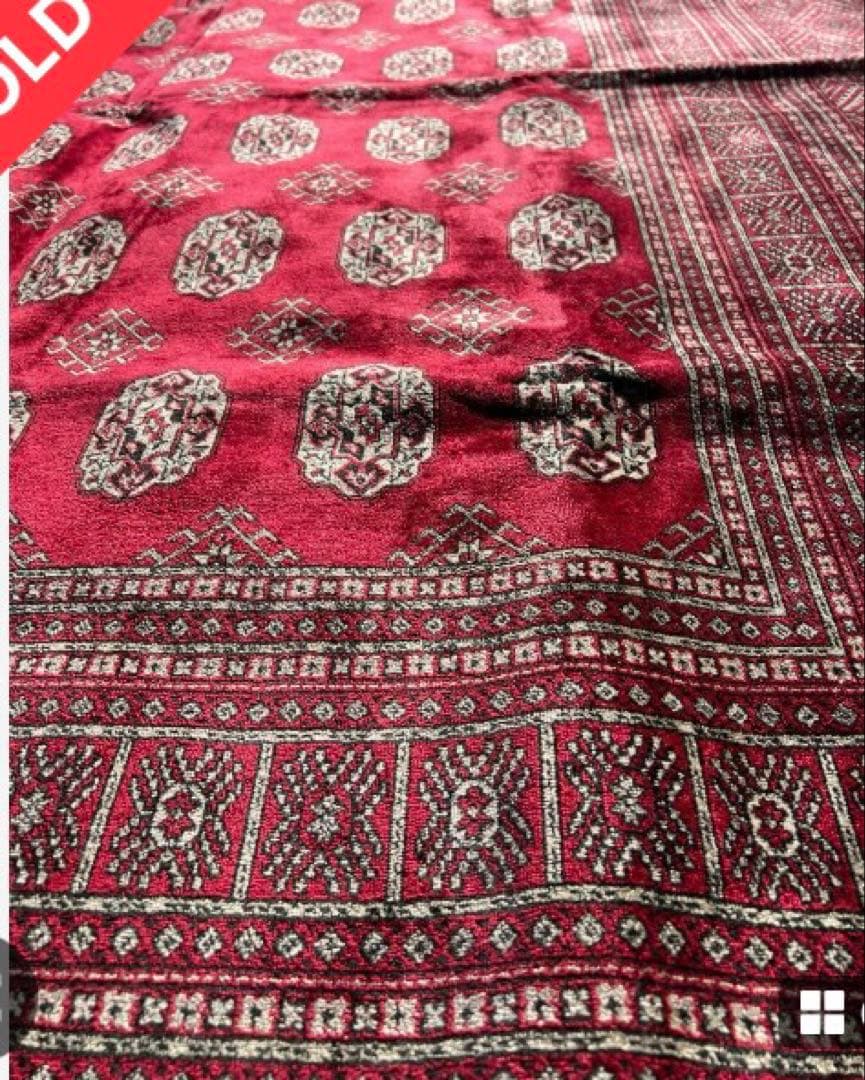 ラグ カーペット キリム 絨毯 ビンテージラグ 幾何学 赤茶 ベルギー製