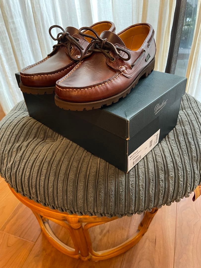 ほぼ新品 UK7.5 Paraboot Malo MARRON AMERICA