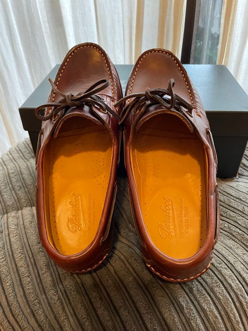 ほぼ新品 UK7.5 Paraboot Malo MARRON AMERICA