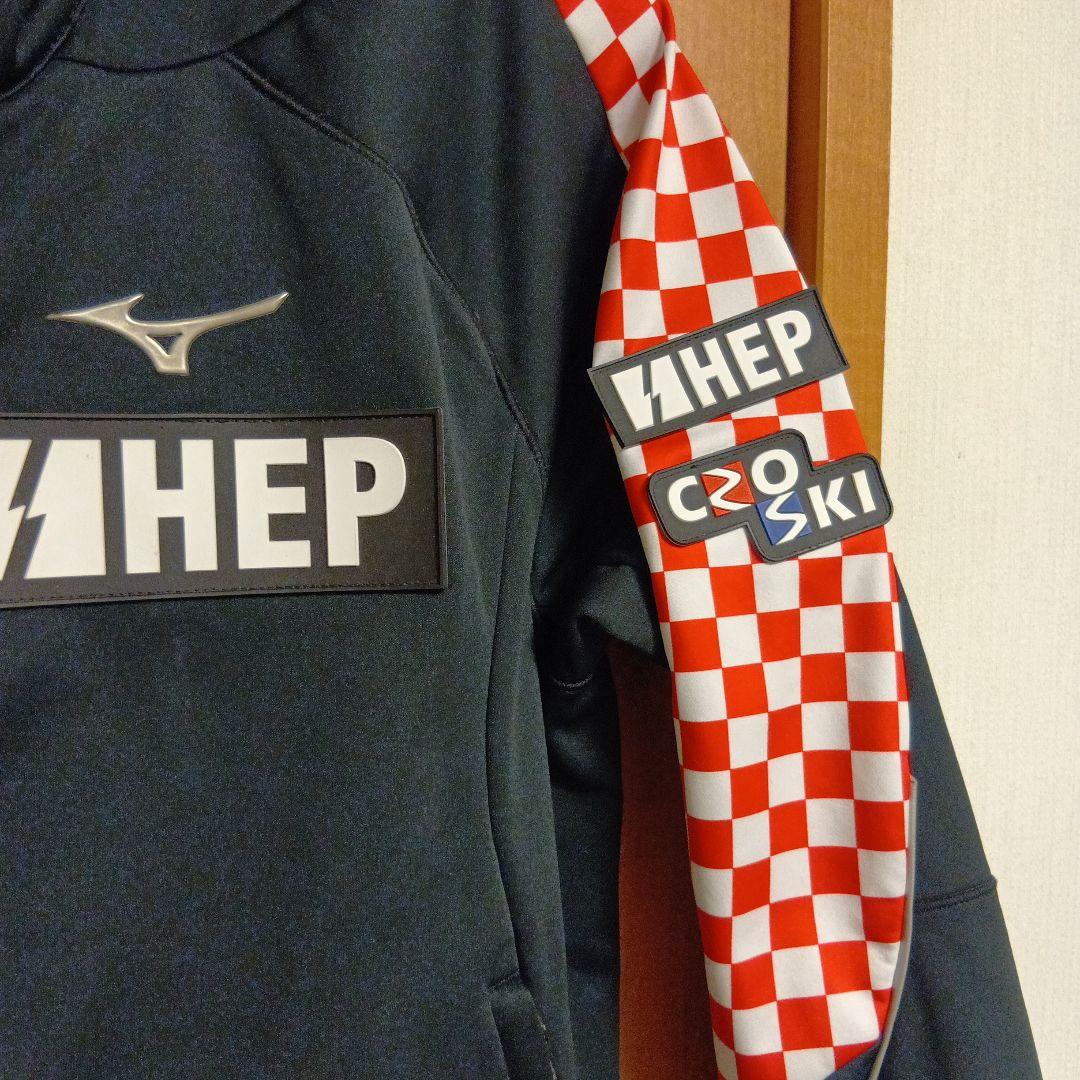 MIZUNO　ミズノ　スキーウェア　ミドルウェア 黒色/赤/白　Ｓサイズ