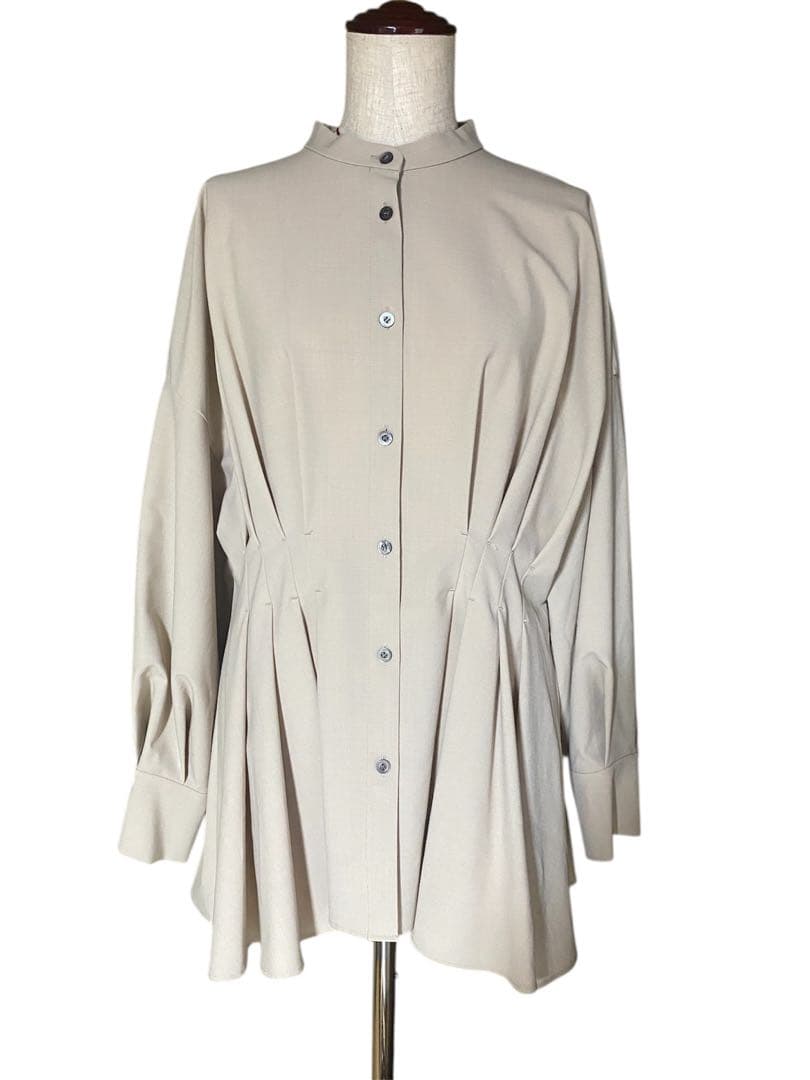 美品✨LE PHIL ル フィル ドライウールブラウス　ベージュ　ナチュラル