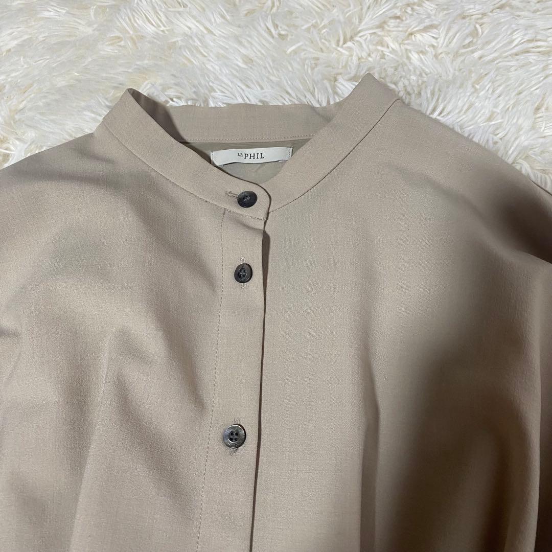 美品✨LE PHIL ル フィル ドライウールブラウス　ベージュ　ナチュラル