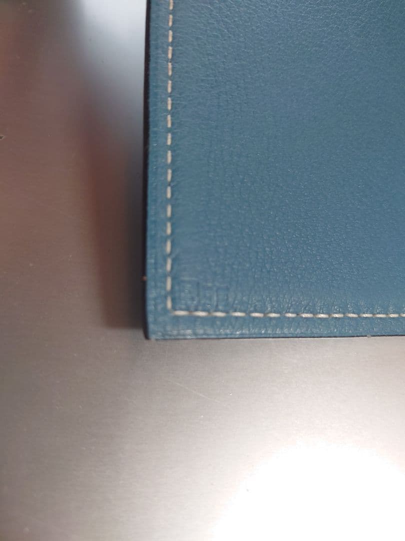 【 HERMES 】エルメス マウスパッド レザー ブラックxブルー