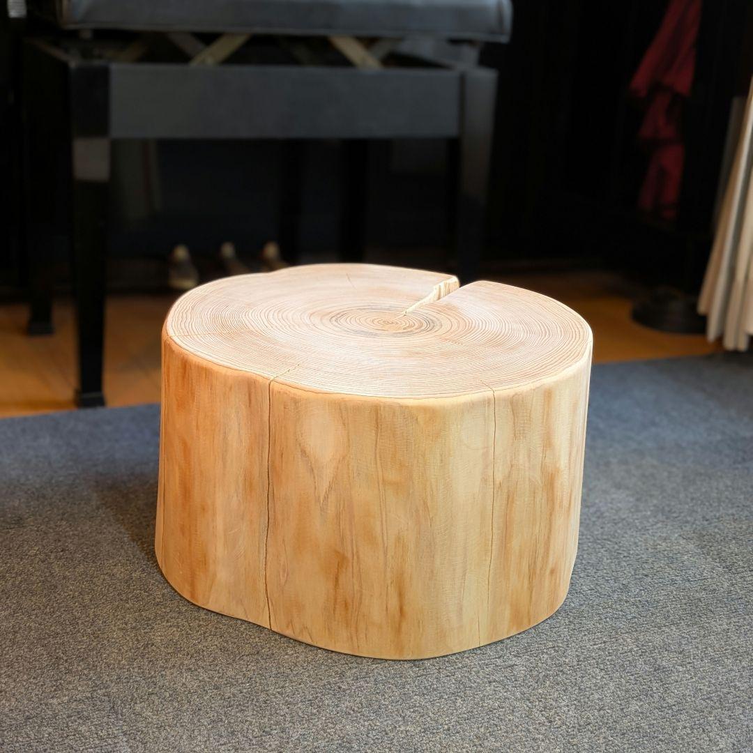 檜　切り株　丸太　椅子　スツール　 テーブル　高さ約22.5㎝