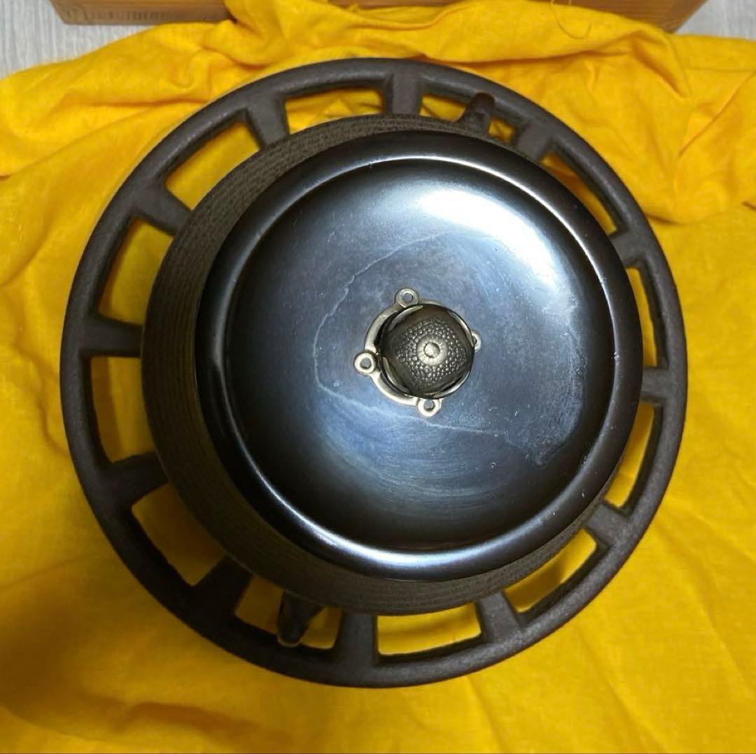 車軸釜、釜師庄司光洞作、未使用品