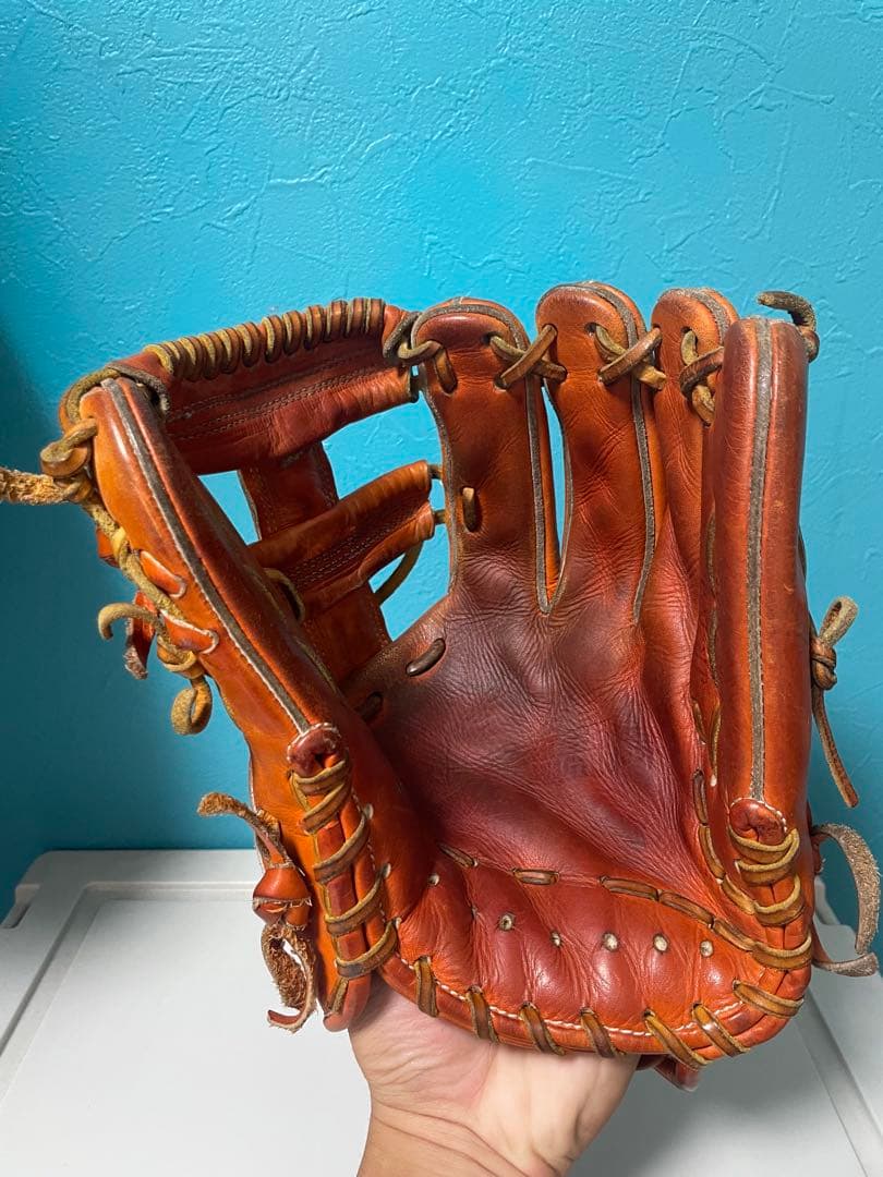 和牛JB 内野手用　オレンジ色 硬式グローブ