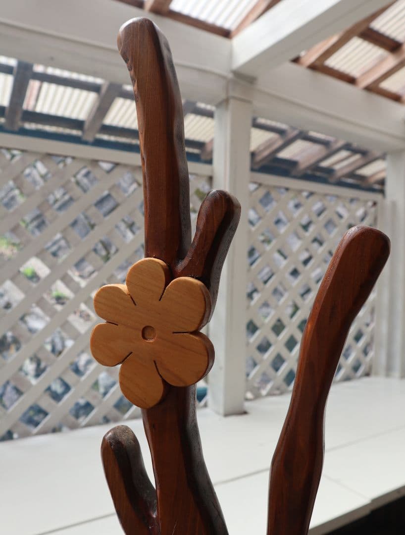 お花と葉っぱの傘立て兼帽子掛け　奈良県　手作り